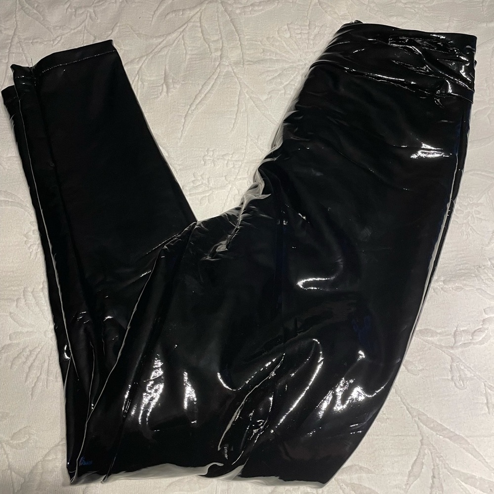 Patent Leather high waist pants